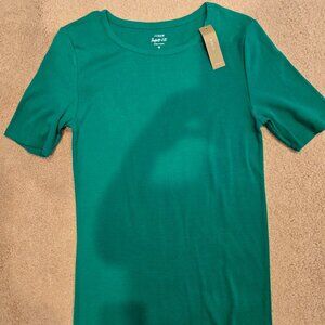 J.Crew NWT Green Short Sleeve Painter Tee L